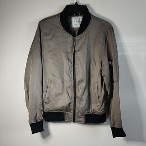 Womens Olive Green Black Bomber Jacket Full Zip Cielo Jeans Fall